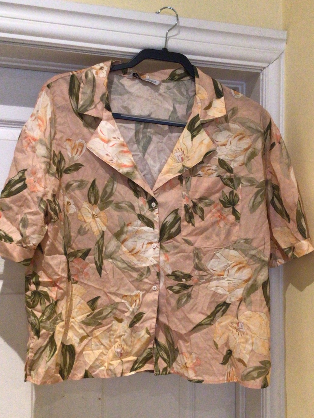 White Lotus aesthetic Button-Up  Shirt
